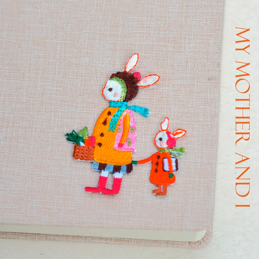 Mom & I Embroidered Iron-on Patch