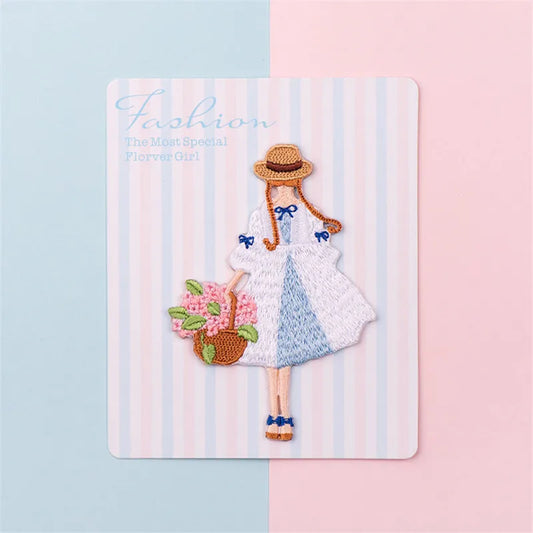 Flower Girl Iron On Patch