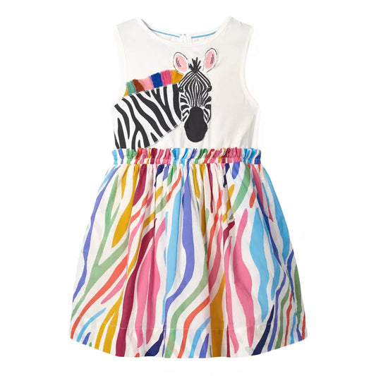 Girls Dress  Hello Zebra