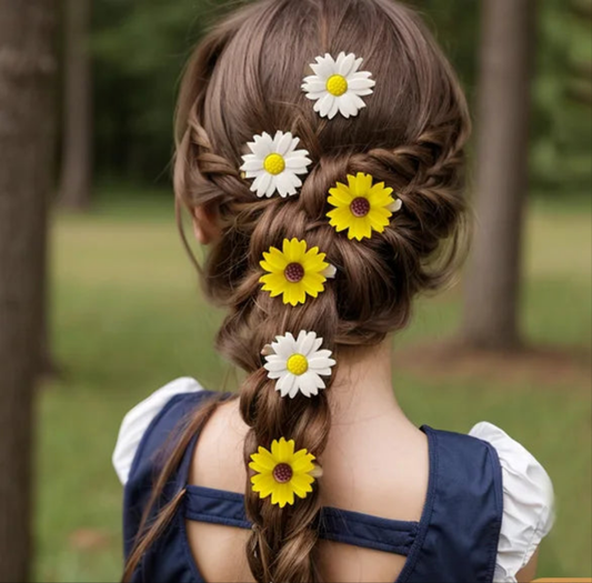 10 Sunflower Hair Clips