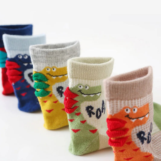5 Pack Dinosaur Ankle Sock
