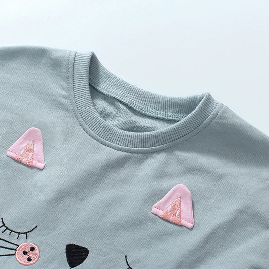 Girls LS Tee & Leggings Set - Kitty
