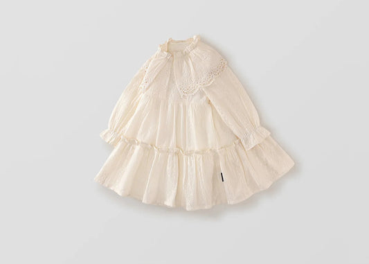 Girls Lace Collar Princess Dress