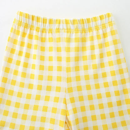 Girls Gingham Shorts and Sleeveless T-shirt