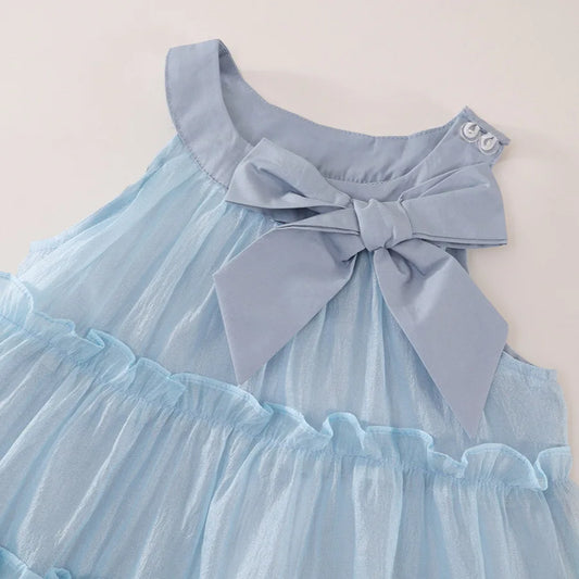 Girls Blue Halterneck Dress
