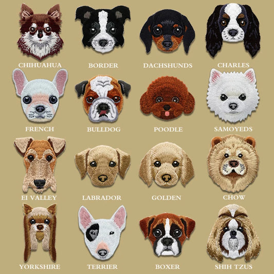 Choose from your favourite Small Dog Iron On Patches
