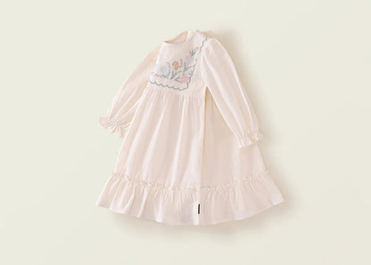 Girls Delicate Flowers Princess Dress