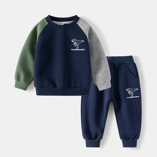 Dino badge Sweatshirt & Jogger Set
