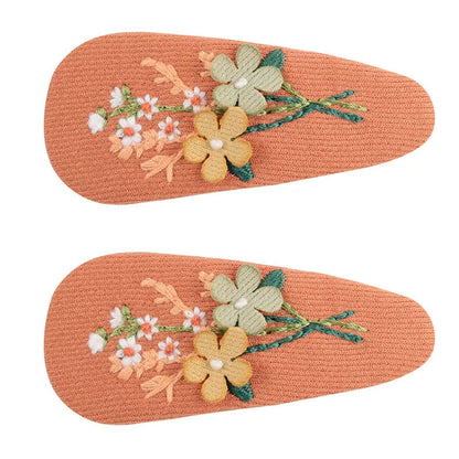 Embroidered Hair Clips