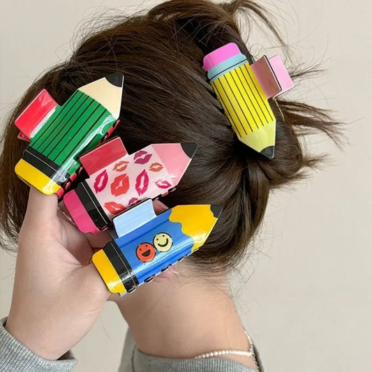 Acrylic Pencil Hair Claw Clips