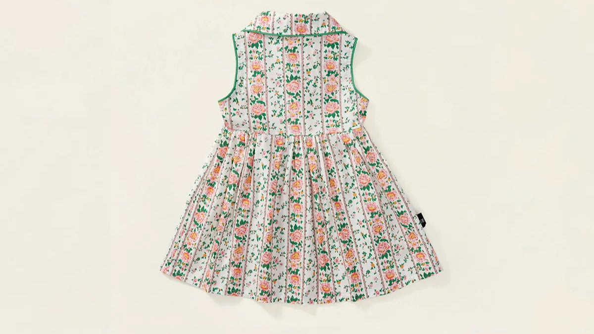 Girls Sleeveless Floral Dress