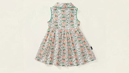 Girls Sleeveless Floral Dress