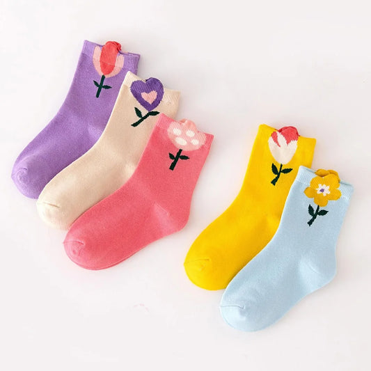 5 Pack Floral Ankle socks