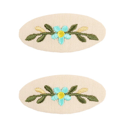 Embroidered Hair Clips