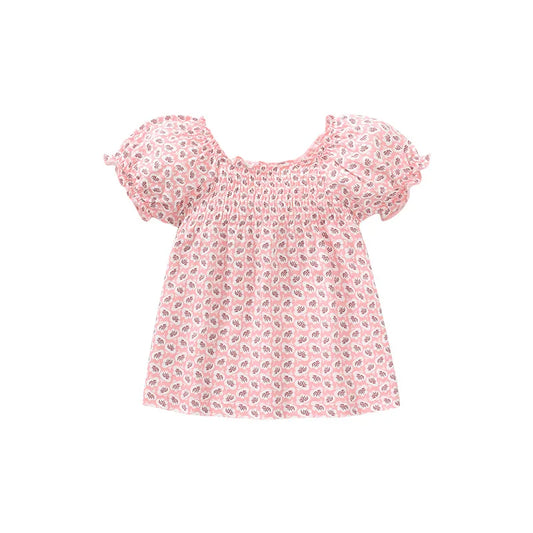 Girls Summer Puff Sleeve Top