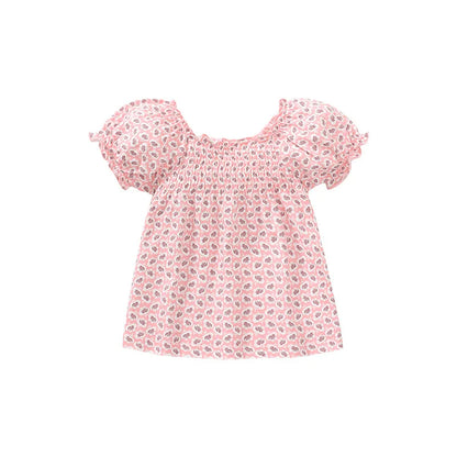 Girls Summer Puff Sleeve Top