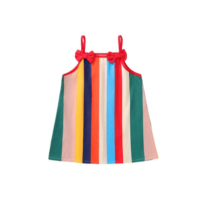 Girls Rainbow Bow Detail Dress