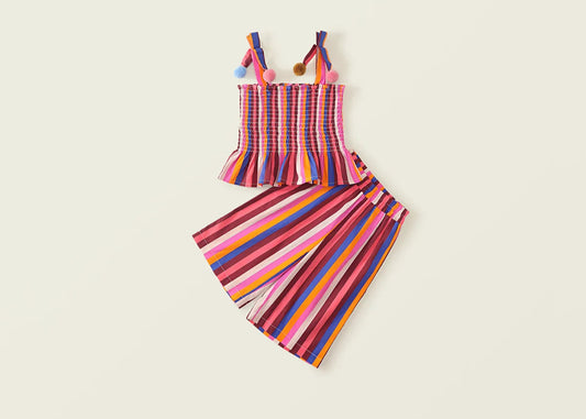 Girls Two-piece Culotte set