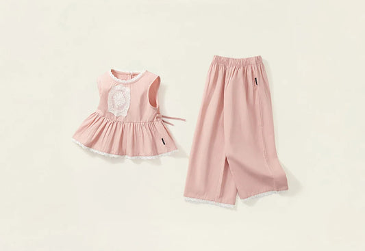 Girls 2 piece Lace Sleeveless Set