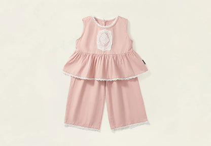 Girls 2 piece Lace Sleeveless Set