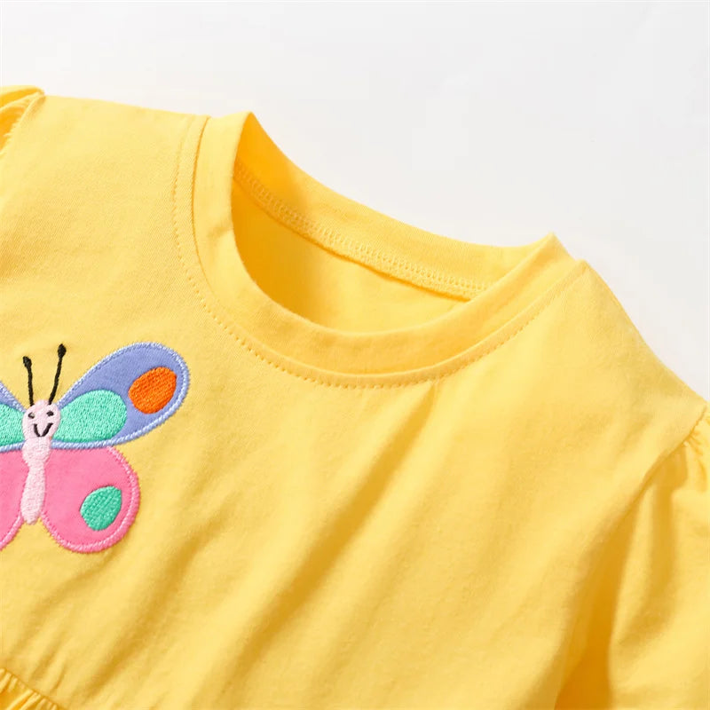 Girls SS Sleeve Butterfly Dress