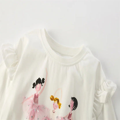 Girls LS Tee & Leggings Set - Ballerina