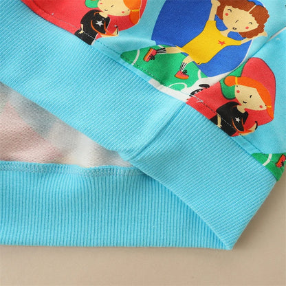 Girls Sweatshirt - Playing Football