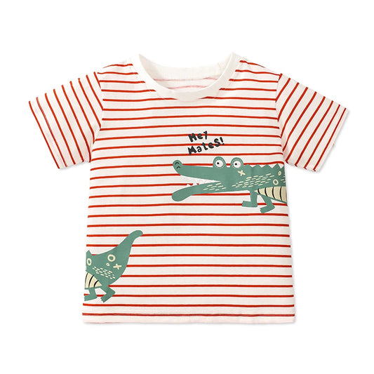 Crocodile Striped T Shirt