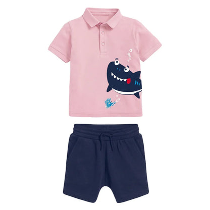 Shark Polo+ Shorts set