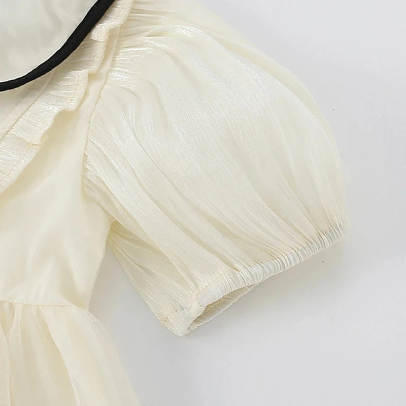Girls SS Dressed up Collar Dress