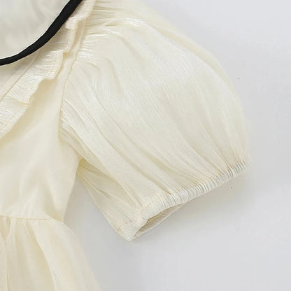 Girls SS Dressed up Collar Dress