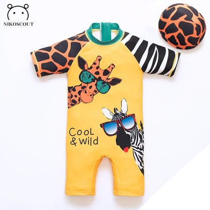 Zoo Print UPF 50 One Piece Sun Protection suit