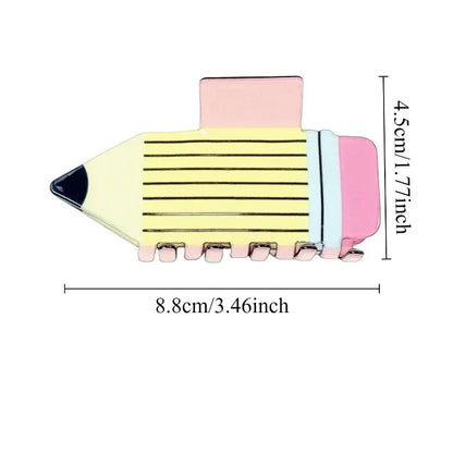Acrylic Pencil Hair Claw Clips