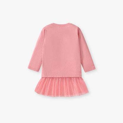 Girls LS Ballet Tulle Hem T shirt