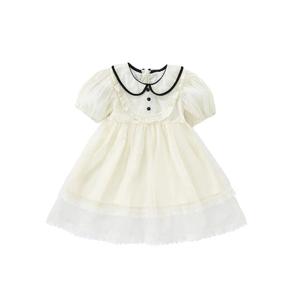 Girls SS Dressed up Collar Dress