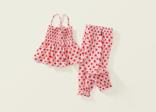 Girls 2 Piece Strawberry Sling Set