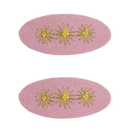 Embroidered Hair Clips