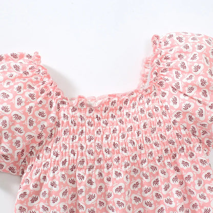 Girls Summer Puff Sleeve Top