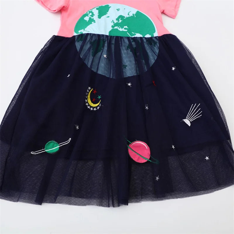 Earth & Space Short Sleeve Dress