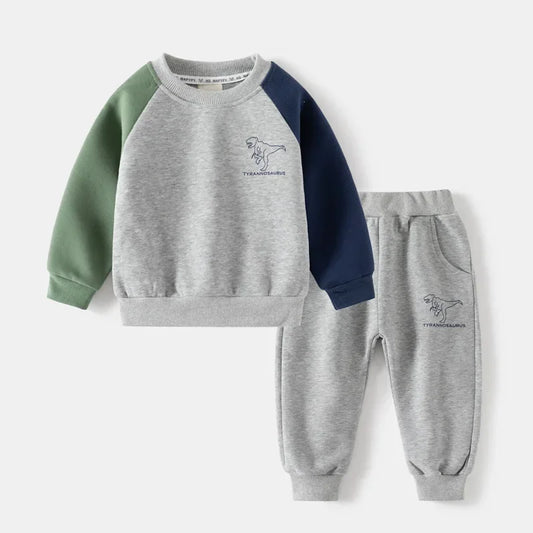 Dino badge Sweatshirt & Jogger Set