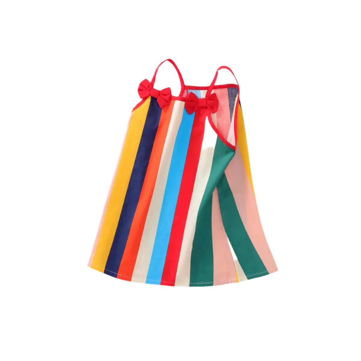 Girls Rainbow Bow Detail Dress