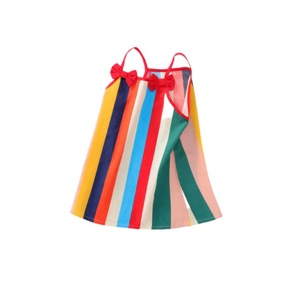 Girls Rainbow Bow Detail Dress