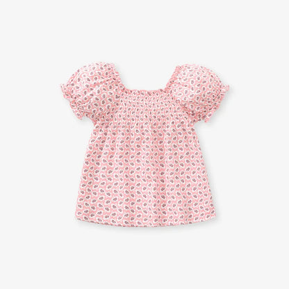 Girls Summer Puff Sleeve Top
