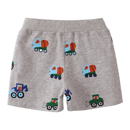 Shorts with allover vehicle print