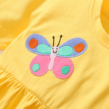 Girls SS Sleeve Butterfly Dress