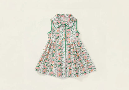 Girls Sleeveless Floral Dress