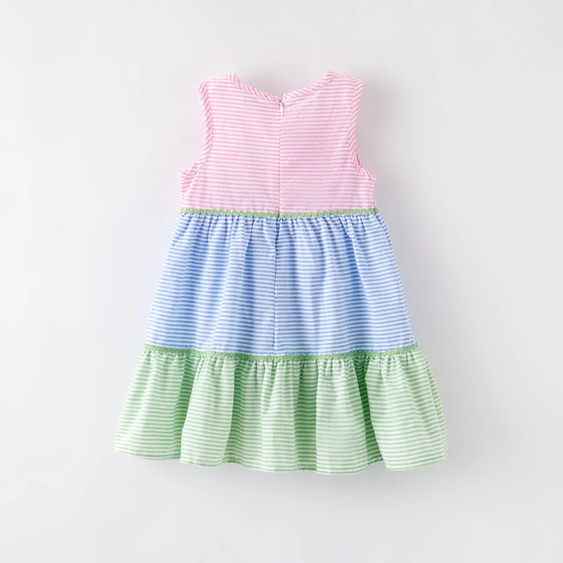 Strawberry Patch Striped Cotton Dress