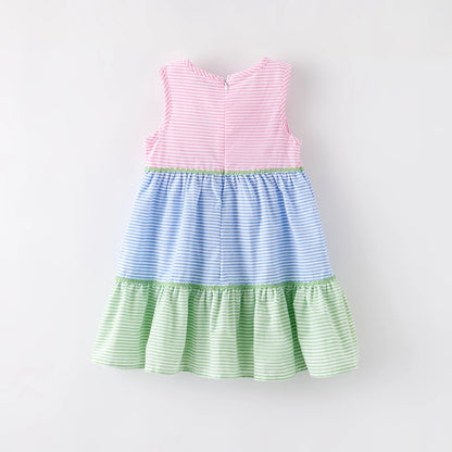 Strawberry Patch Striped Cotton Dress