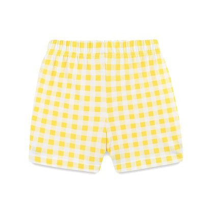 Girls Gingham Shorts and Sleeveless T-shirt