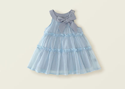 Girls Blue Halterneck Dress
